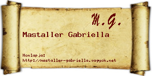 Mastaller Gabriella névjegykártya