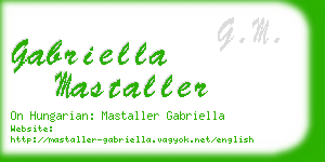 gabriella mastaller business card